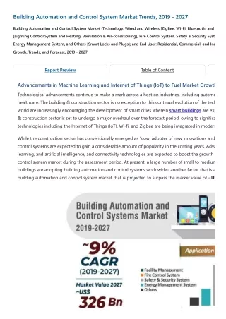Building Automation and Control System Market Insights by 2027