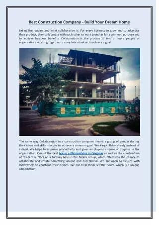 best construction company build your dream home