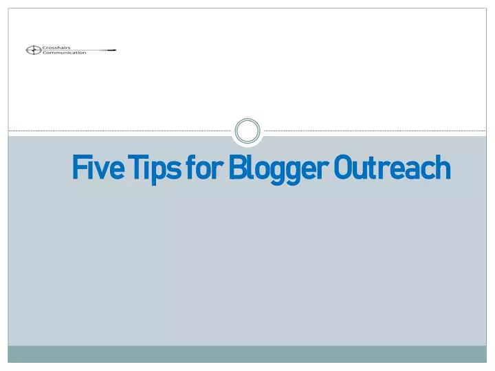 five tips for blogger outreach