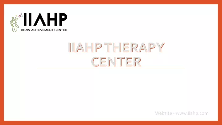 iiahp therapy center