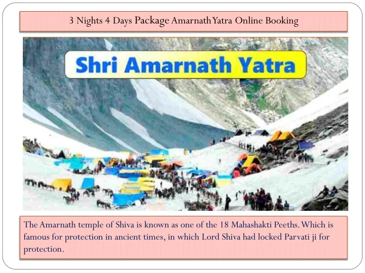 3 nights 4 days package amarnath yatra online booking