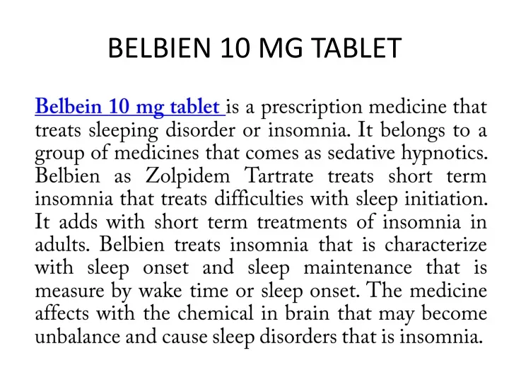 belbien 10 mg tablet