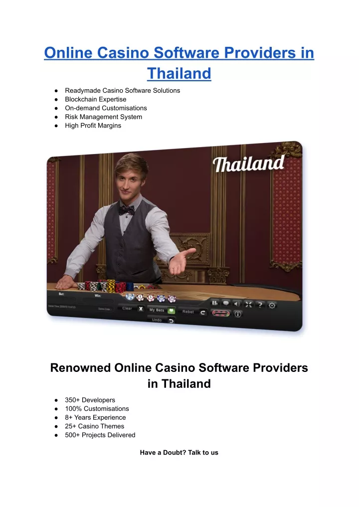 online casino software providers in thailand