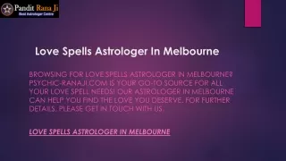 Love Spells Astrologer In Melbourne  Psychic-ranaji.com