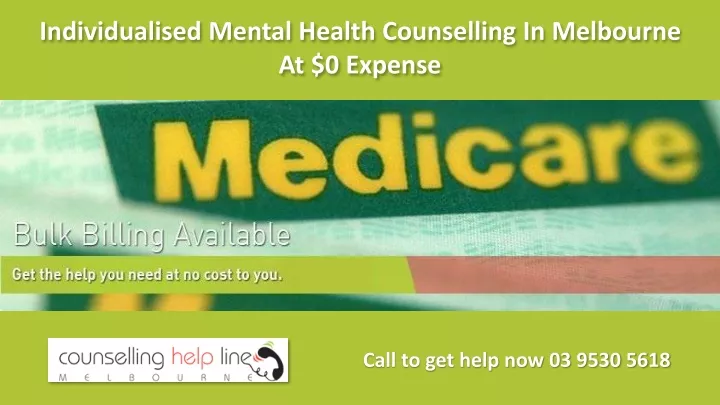 individualised mental health counselling in melbourne at 0 expense