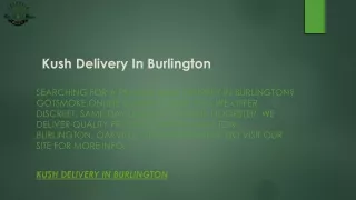 Kush Delivery In Burlington  Gotsmoke.online