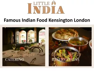 Famous Indian Food Kensington London