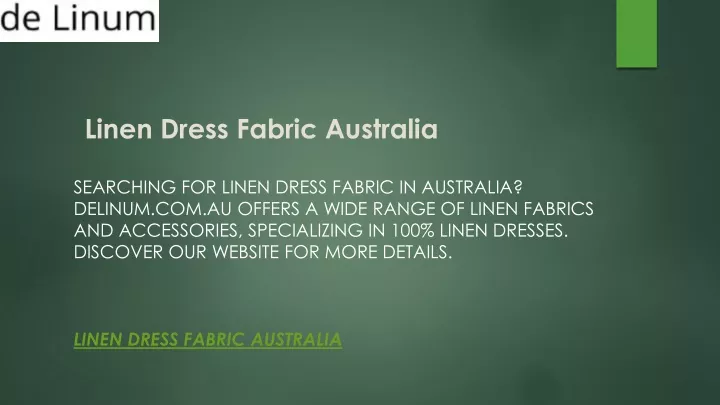 linen dress fabric australia