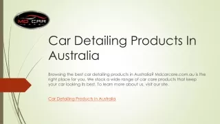 car detailing products in australia