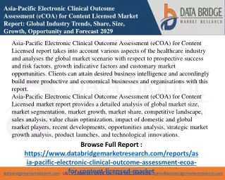 asia pacific electronic clinical outcome