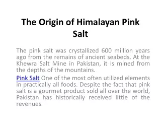 the origin of himalayan pink salt