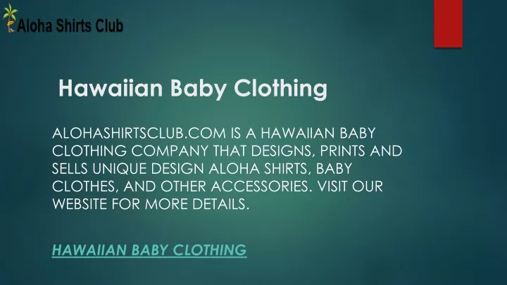 hawaiian baby clothing