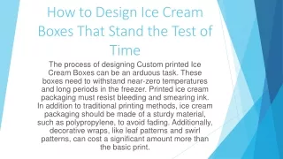 How to Design Ice Cream Boxes That Stand