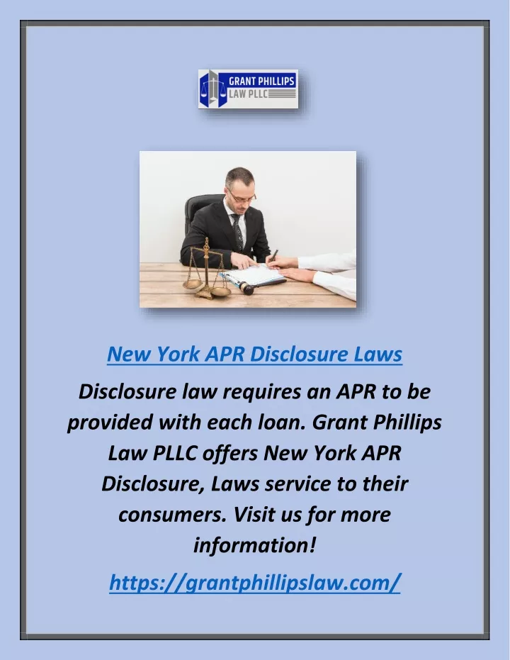 new york apr disclosure laws