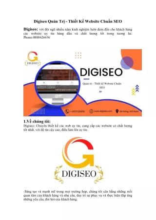 digiseo qu n tr thi t k website chu n seo