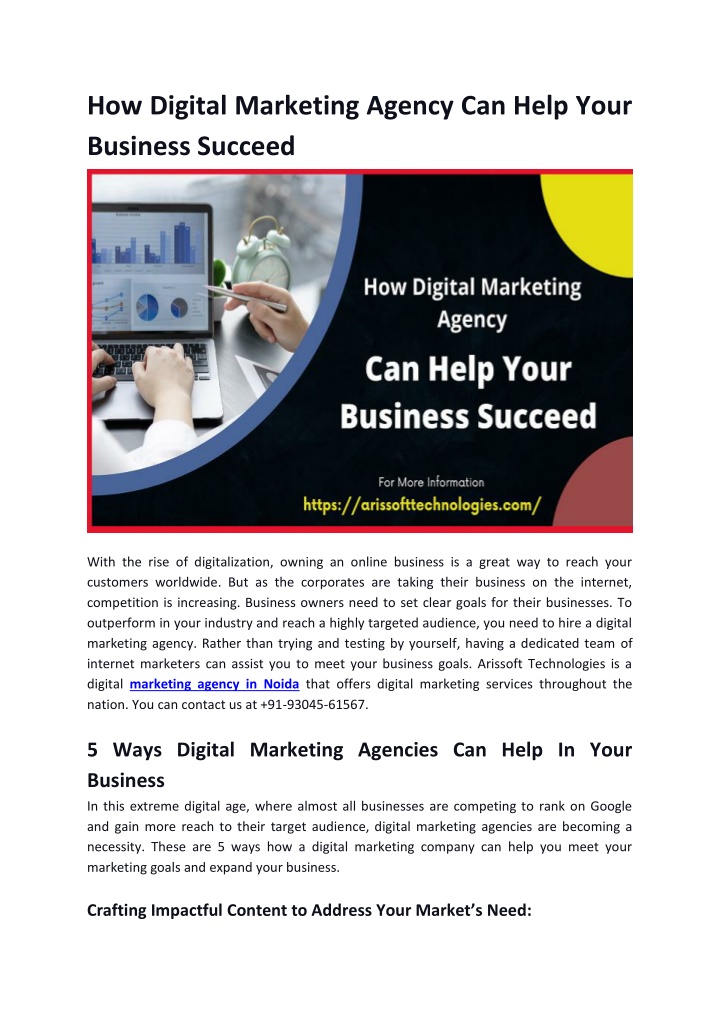 how digital marketing agency can help your