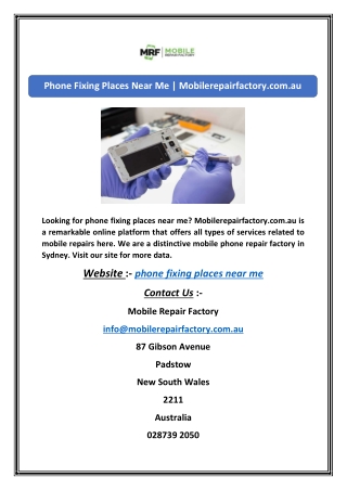 phone fixing places near me mobilerepairfactory