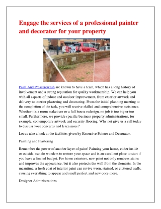 engage the services of a professional painter