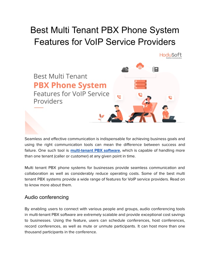 best multi tenant pbx phone system features