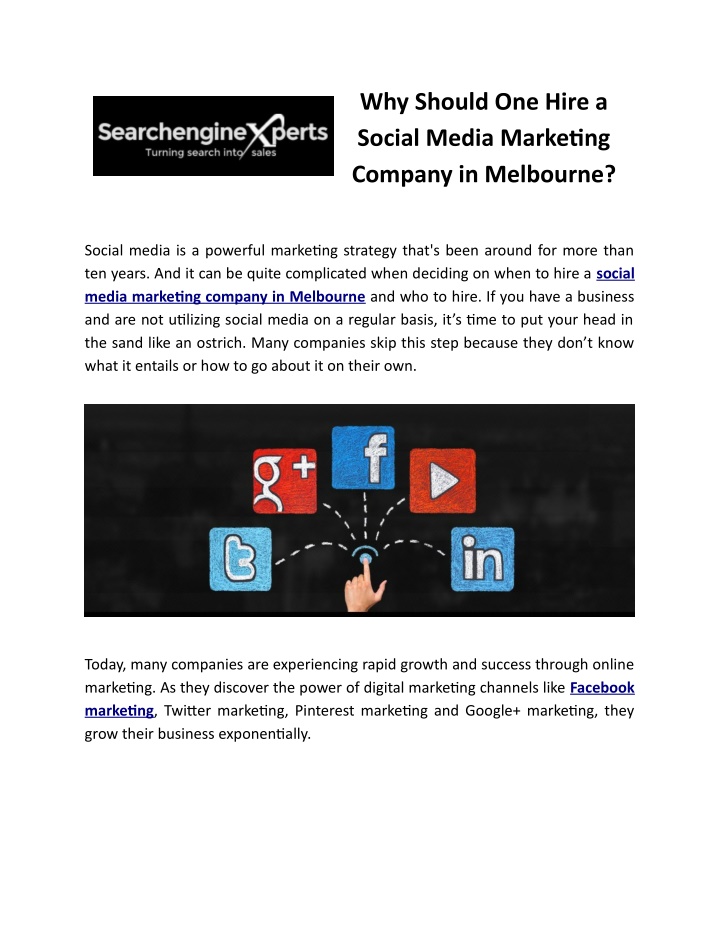 why should one hire a social media marketing