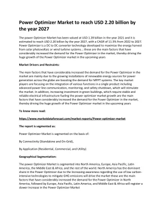 power optimizer market to reach usd 2 20 billion