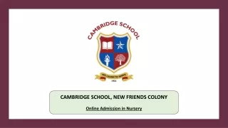 cambridge school new friends colony online
