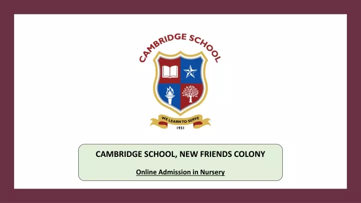 cambridge school new friends colony online