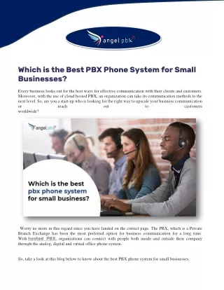 Which is the Best PBX Phone System for Small Businesses