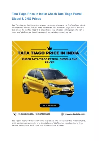 Tata Tiago Price in India_ Check Tata Tiago Petrol, Diesel & CNG Prices