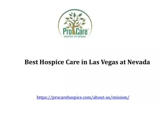 Best Hospice Care in Las Vegas at Nevada