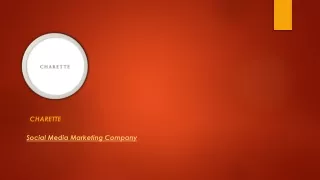 CHARETTE — Social Media Marketing Company