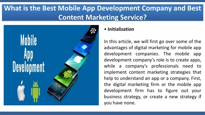 what is the best mobile app development company