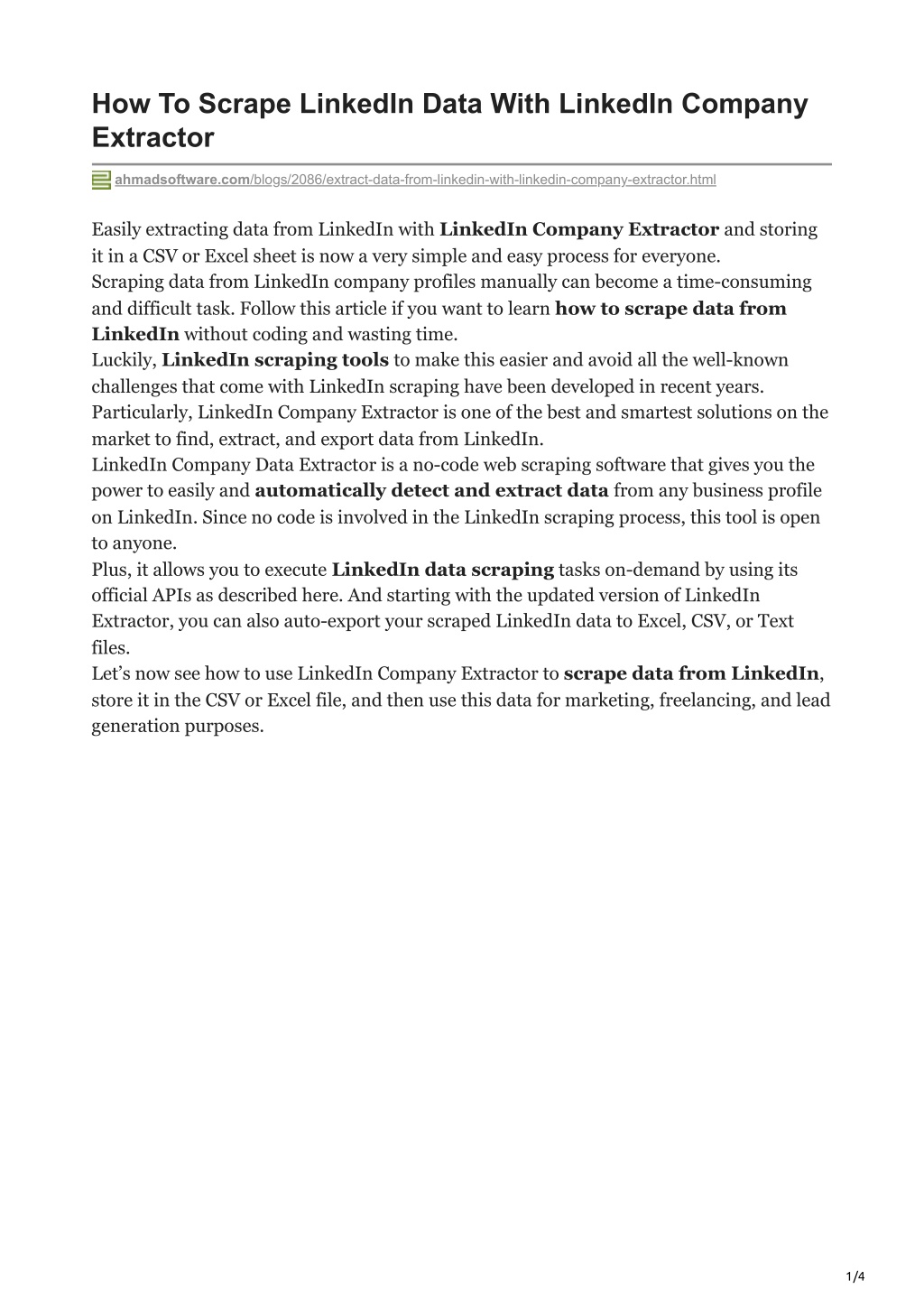 PPT - How To Scrape LinkedIn Data With LinkedIn Company Extractor ...