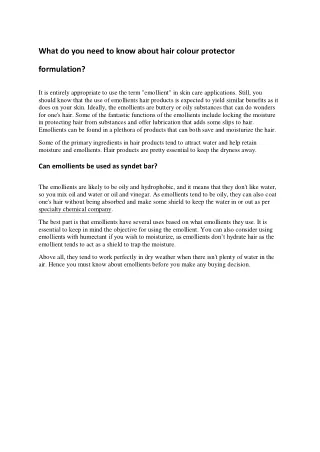 what do you need to know about hair colour