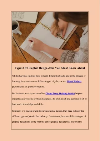 types of graphic design jobs you must know about
