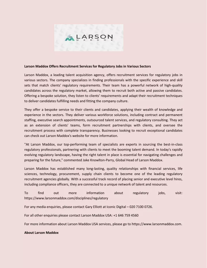 larson maddox offers recruitment services