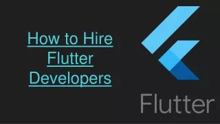 How to Hire Flutter Developers