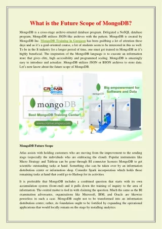 what is the future scope of mongodb
