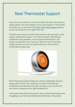 nest thermostat support nest thermostat support