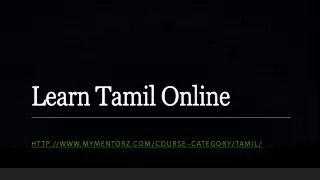 learn tamil online