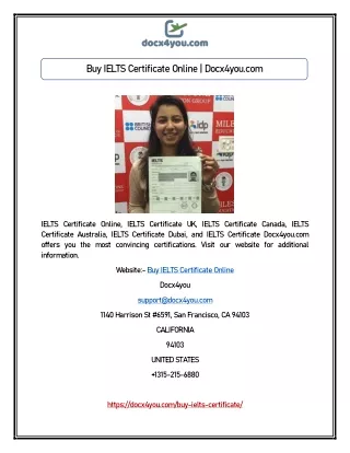 Buy IELTS Certificate Online | Docx4you.com