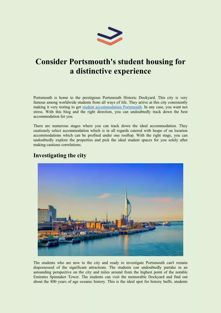 consider portsmouth s student housing