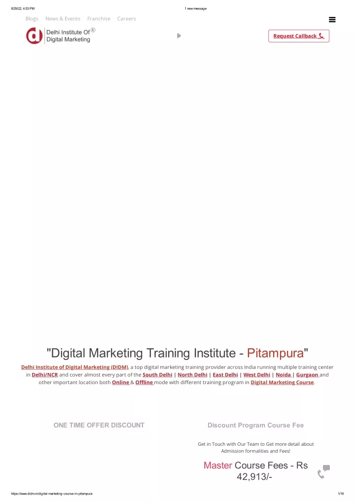 PPT - Best Digital Marketing Course in Pitampura PowerPoint ...