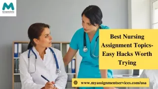 Best Nursing Assignment Topics- Easy Hacks Worth Trying