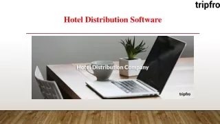 hotel distribution software