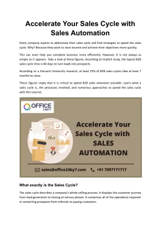 accelerate your sales cycle with sales automation