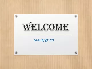 welcome