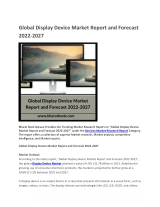 global display device market report and forecast