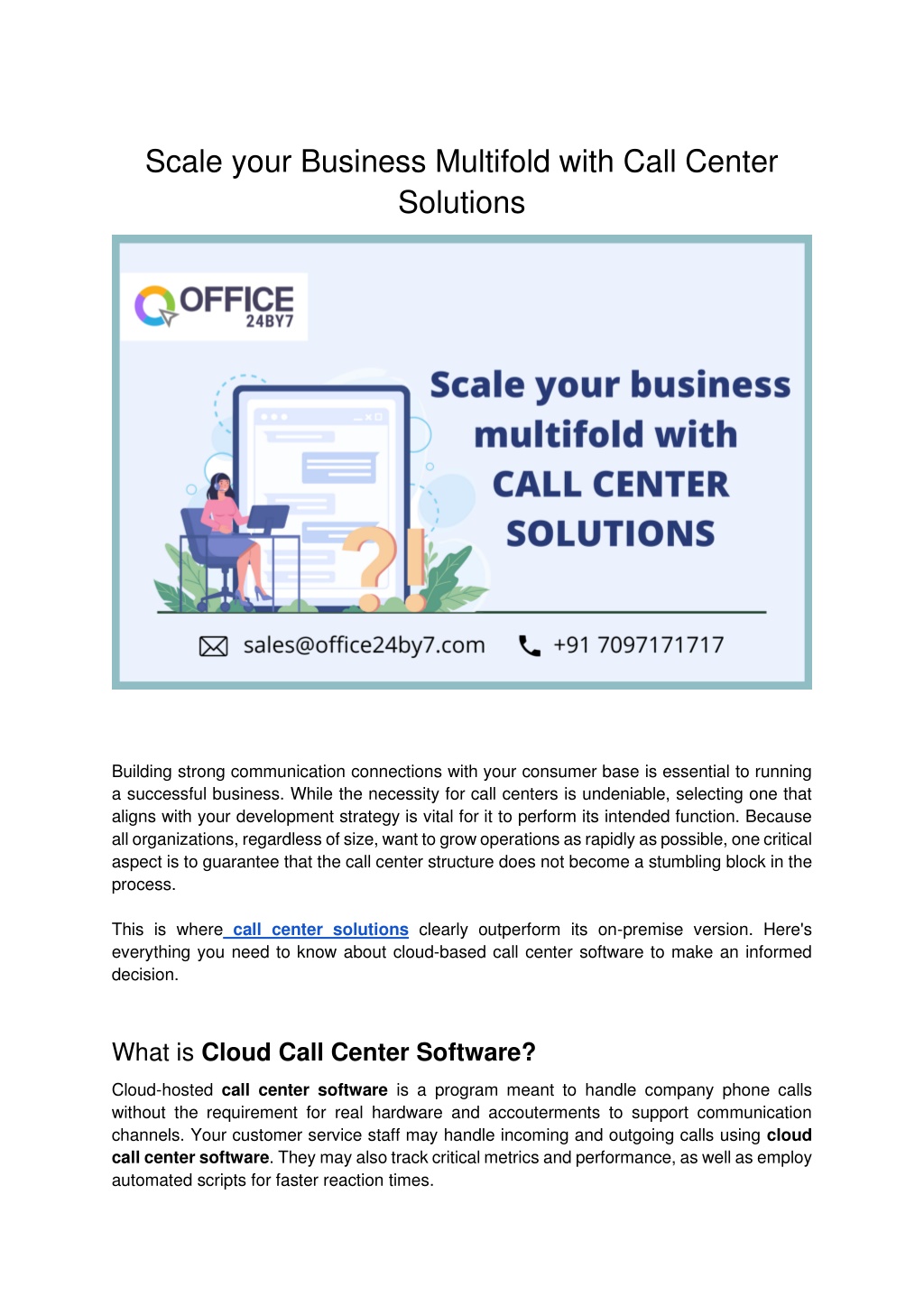 PPT - Scale your Business Multifold with Call Center Solutions ...