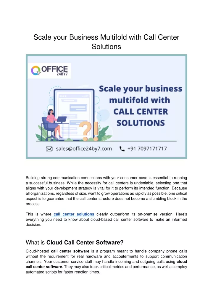 scale your business multifold with call center